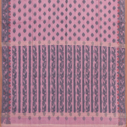Pastel Pink Dhakai Jamdhani Mulmul Silk Saree For Office Wear PV MJ 111