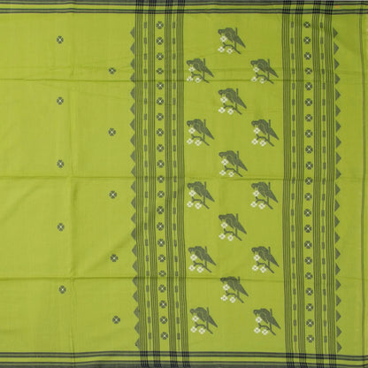 Green Dhakai Jamdhani Mulmul Silk Saree For Office Wear PV MJ 110