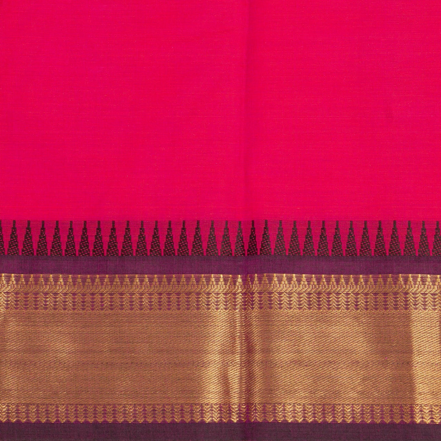 Pink And Purple Kanchi Cotton Saree For Festive Wear PV MM KC 680