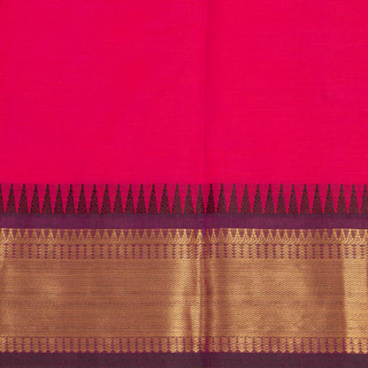 Pink And Purple Kanchi Cotton Saree For Festive Wear PV MM KC 680