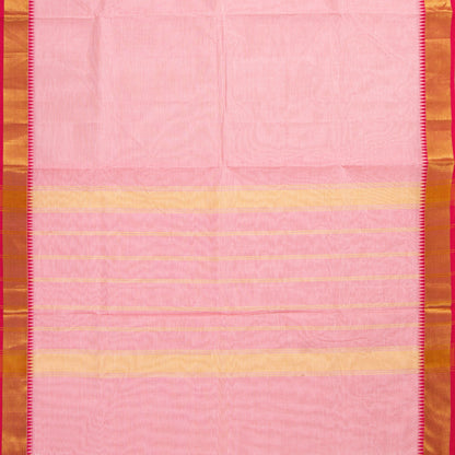 Pastel Pink Kanchi Cotton Saree For Festive Wear PV MM KC 685