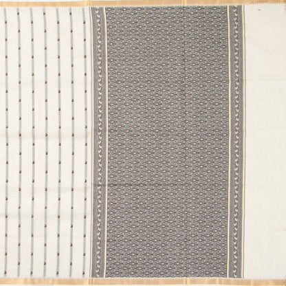 White Fancy Cotton Saree For Festive Wear PV MM FC 999 - Cotton Saree - Panjavarnam PV MM FC 999