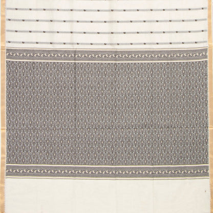 White Fancy Cotton Saree For Festive Wear PV MM FC 999 - Cotton Saree - Panjavarnam PV MM FC 999