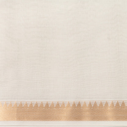 White Fancy Cotton Saree For Festive Wear PV MM FC 999 - Cotton Saree - Panjavarnam PV MM FC 999