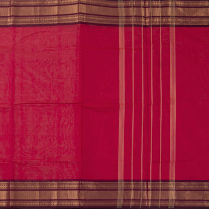 Pink And Purple Kanchi Cotton Saree For Festive Wear PV MM KC 683