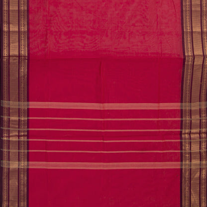 Pink And Purple Kanchi Cotton Saree For Festive Wear PV MM KC 683
