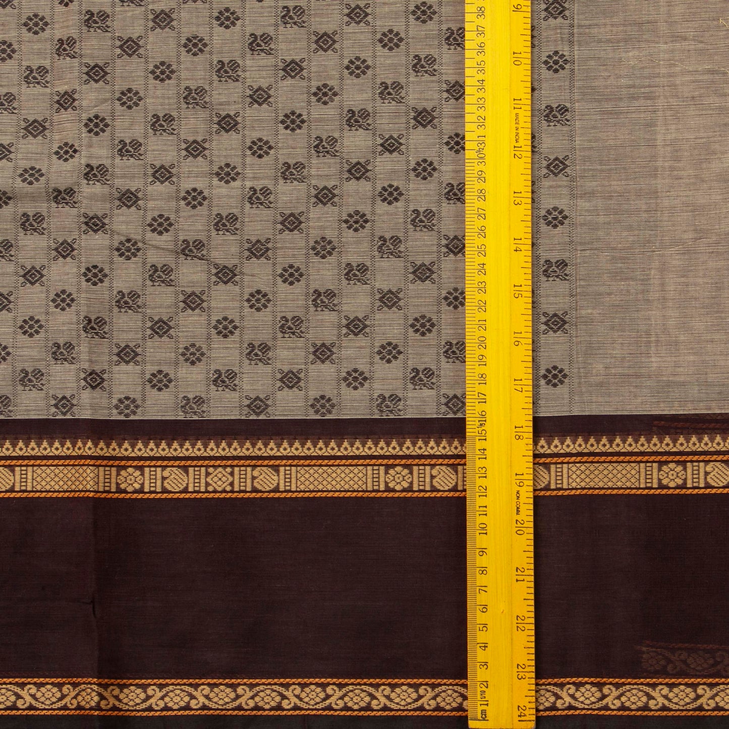 Fawn And Brown Kanchi Cotton Saree For Office Wear PV MM KC 674
