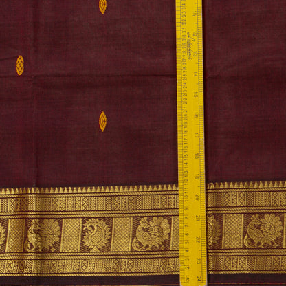 Maroon Kanchi Cotton Saree For Festive Wear PV MM KC 823