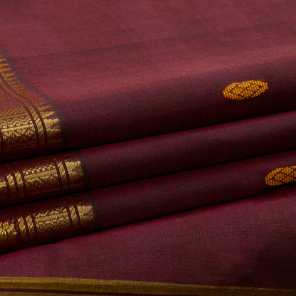 Maroon Kanchi Cotton Saree For Festive Wear PV MM KC 823
