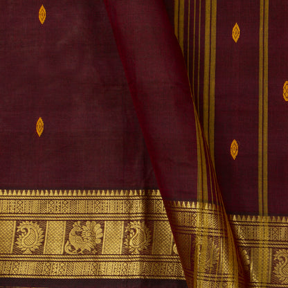 Maroon Kanchi Cotton Saree For Festive Wear PV MM KC 823