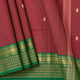 Maroon And Green Kanchi Cotton Saree For Festive Wear PV MM KC 853