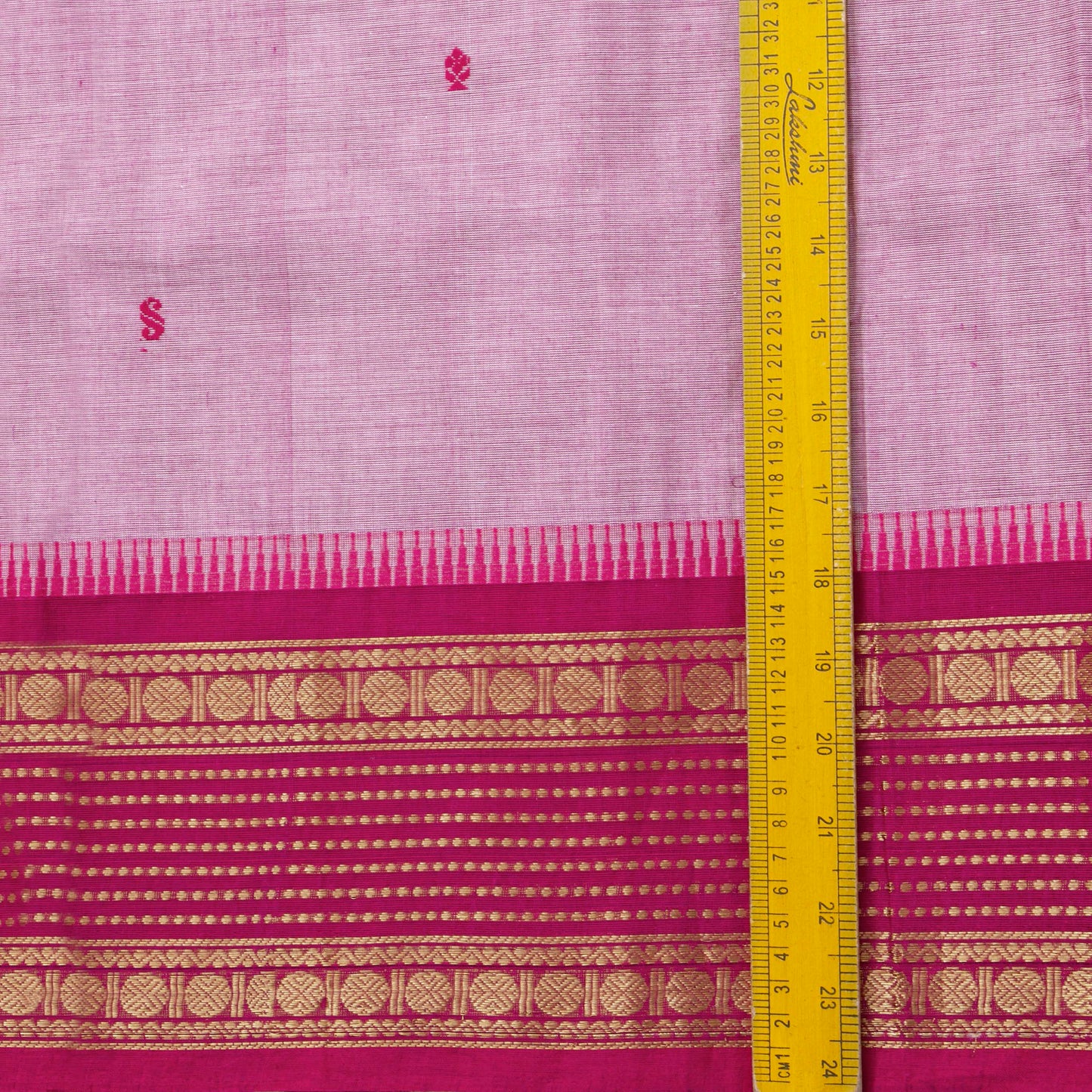 Pastel Pink Kanchi Cotton Saree For Festive Wear PV MM KC 825