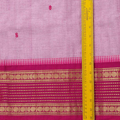 Pastel Pink Kanchi Cotton Saree For Festive Wear PV MM KC 825