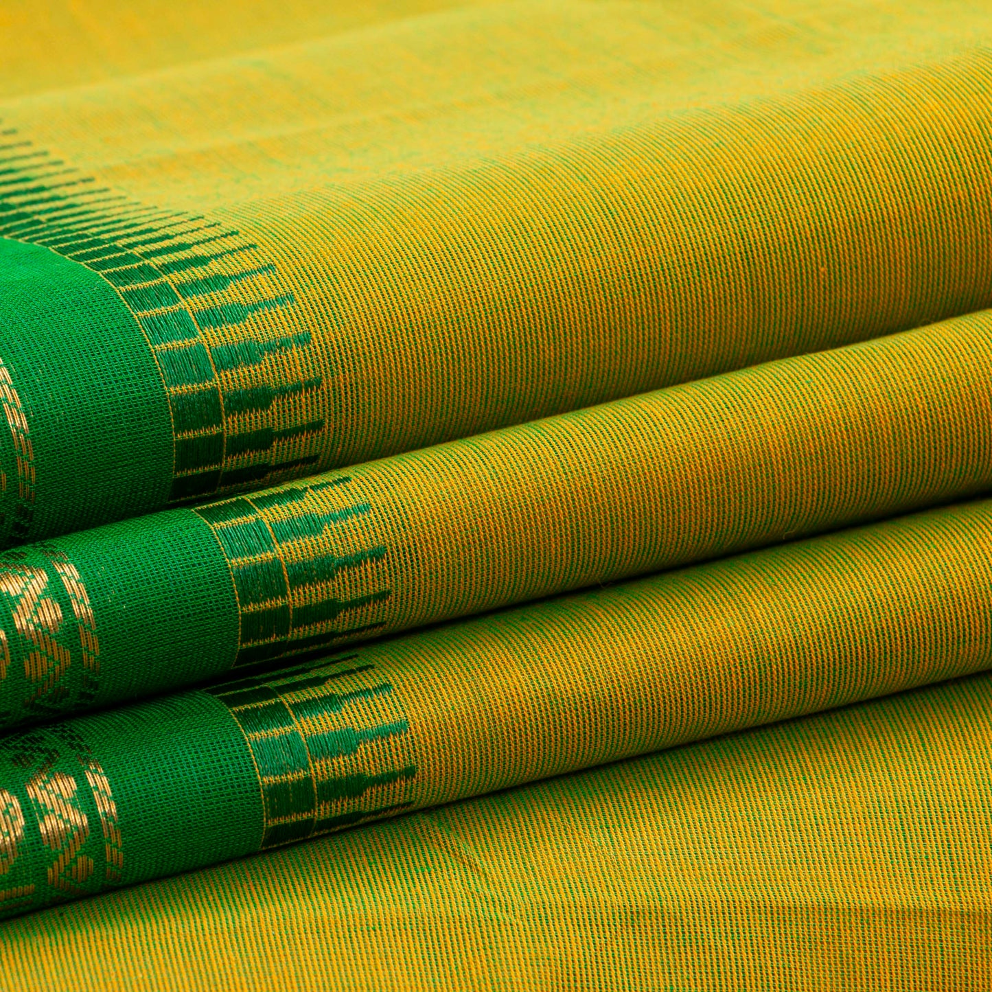 Green Kanchi Cotton Saree For Festive Wear PV MM KC 834