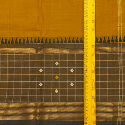 Mustard And Mehandi Green Kanchi Cotton Saree PV MM KC 647
