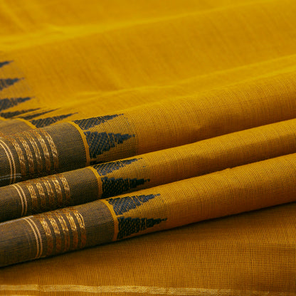 Mustard And Mehandi Green Kanchi Cotton Saree PV MM KC 647
