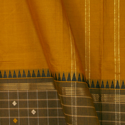 Mustard And Mehandi Green Kanchi Cotton Saree PV MM KC 647