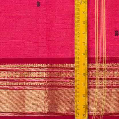 Pink And Maroon Kanchi Cotton Saree For Festive Wear PV MM KC 797