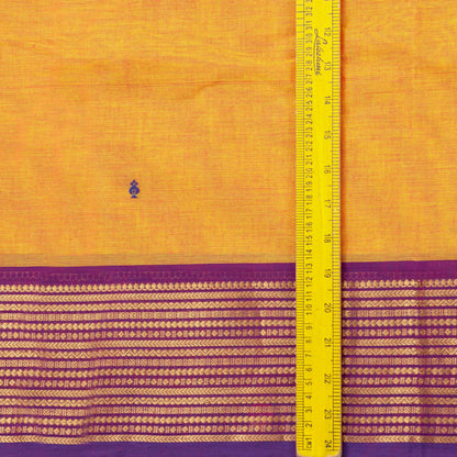 Yellow And Magenta Kanchi Cotton Saree For Festive Wear PV MM KC 772