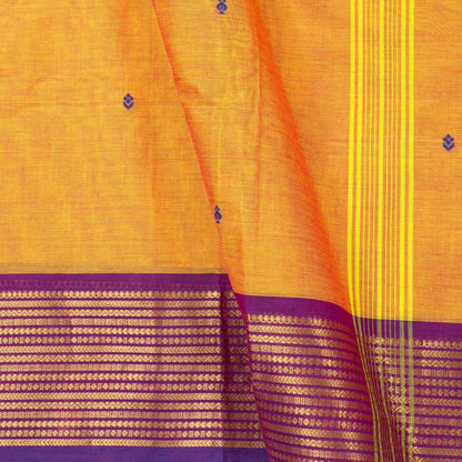 Yellow And Magenta Kanchi Cotton Saree For Festive Wear PV MM KC 772