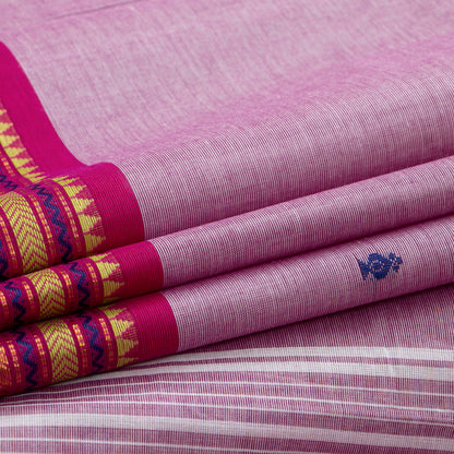 Pink Kanchi Cotton Saree For Festive Wear PV MM KC 771