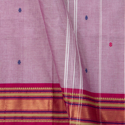 Pink Kanchi Cotton Saree For Festive Wear PV MM KC 771