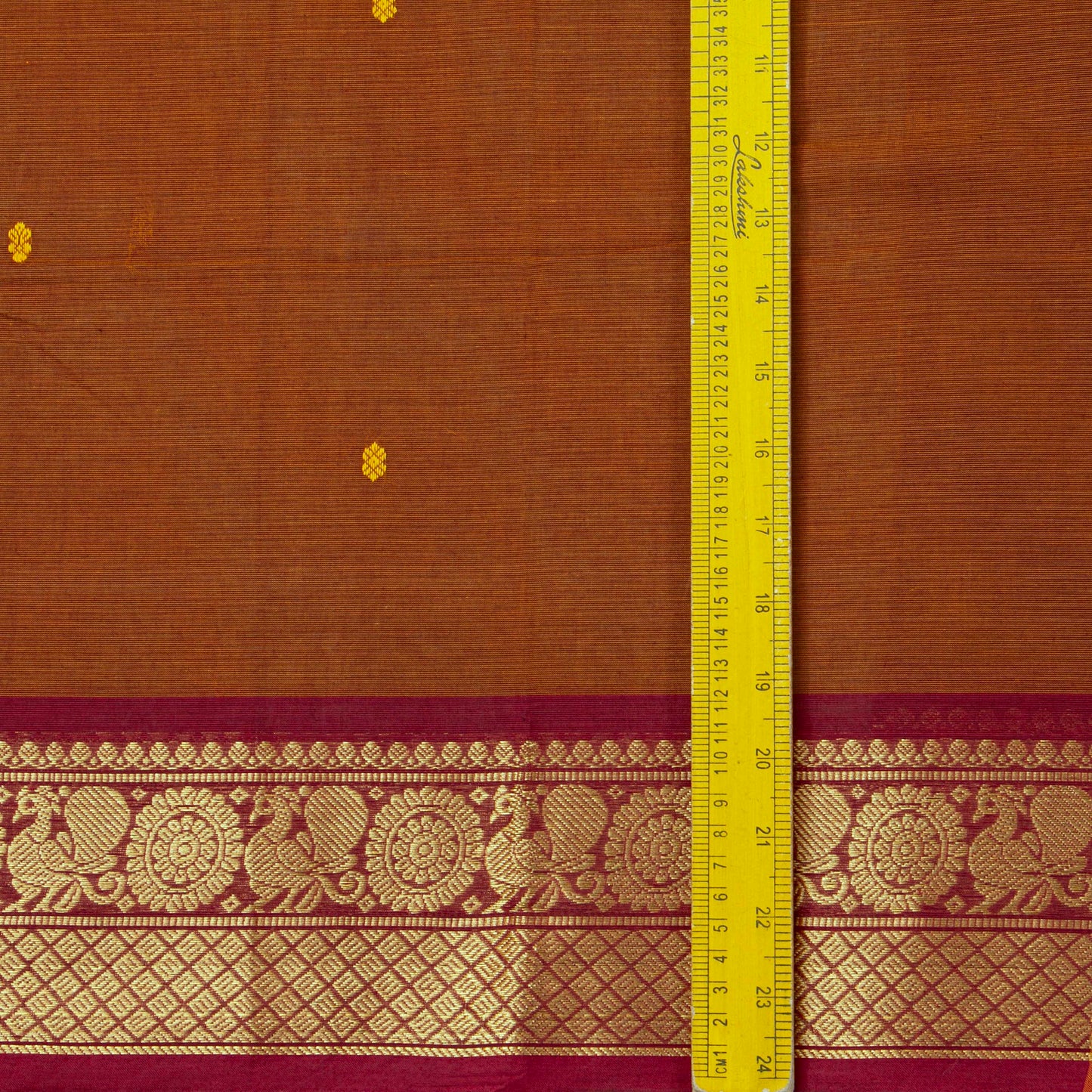 Rust And Maroon Kanchi Cotton Saree For Festive Wear PV MM KC 804