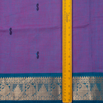 Lavender And Blue Kanchi Cotton Saree For Festive Wear PV MM KC 805
