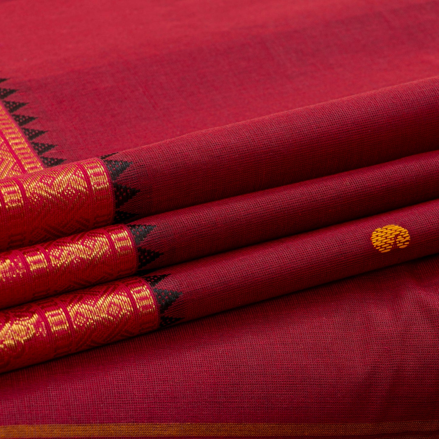 Maroon And Pink Kanchi Cotton Saree For Festive Wear PV MM KC 798