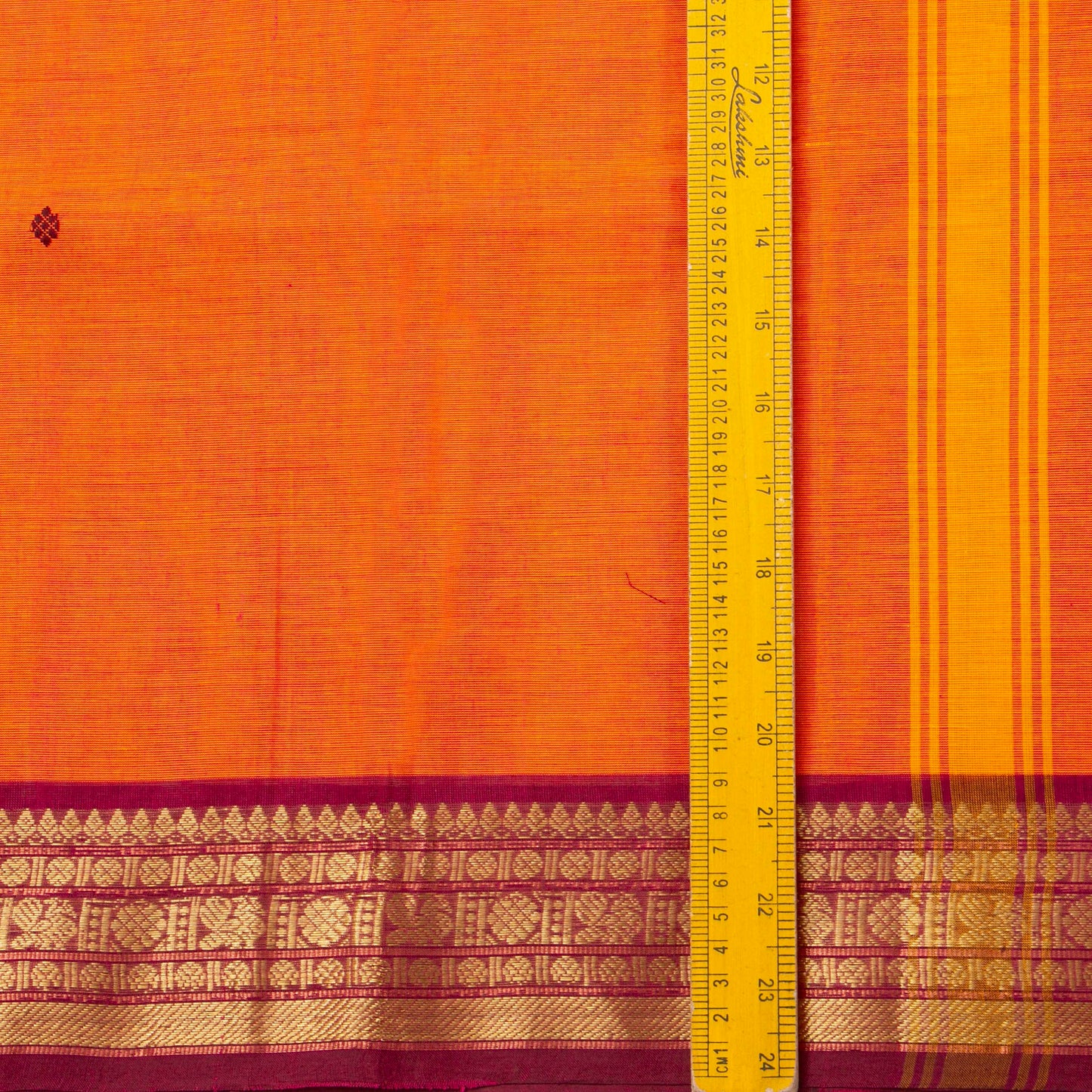 Orange And Magenta Kanchi Cotton Saree For Festive Wear PV MM KC 793
