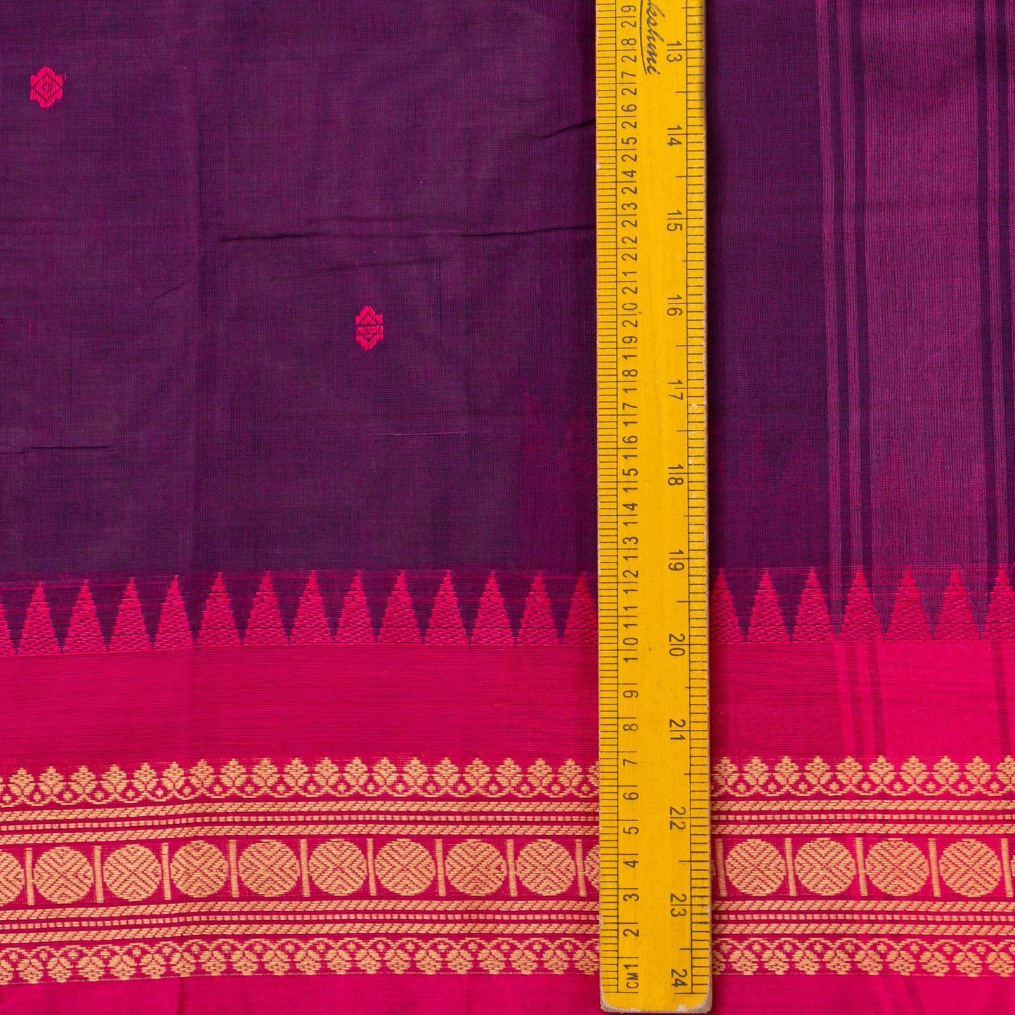 Magenta And Pink Kanchi Cotton Saree For Festive Wear PV MM KC 849