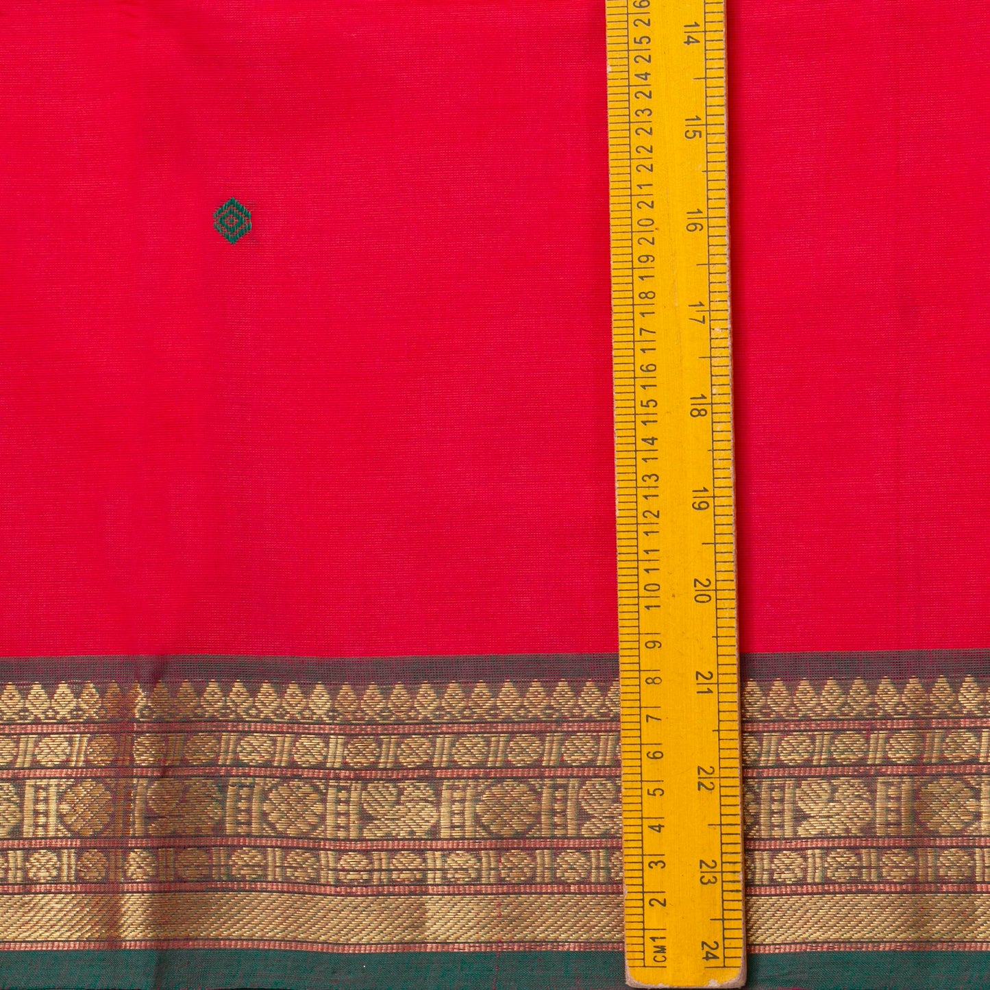 Pink And Green Kanchi Cotton Saree For Festive Wear PV MM KC 835