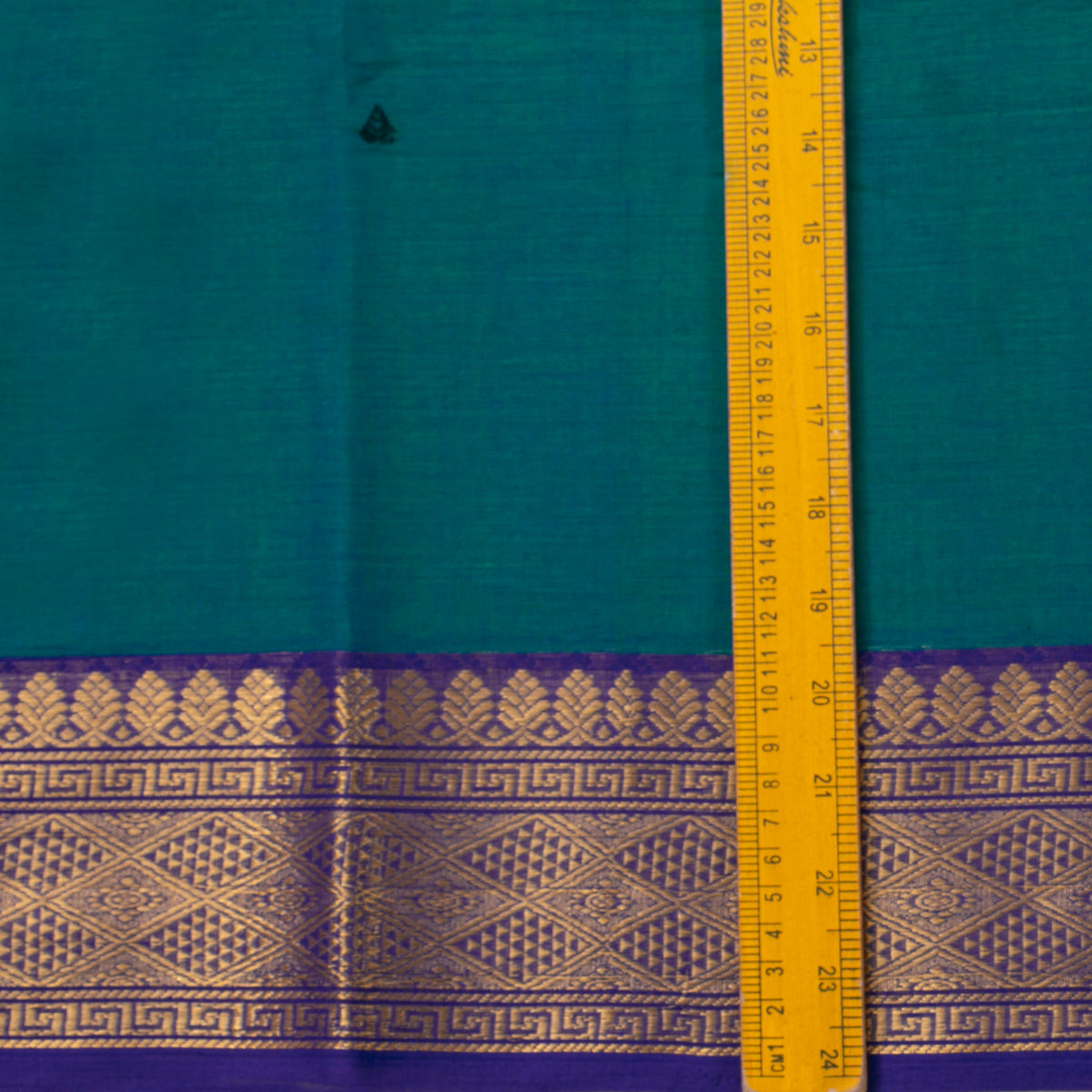 Teal And Blue Kanchi Cotton Saree For Festive Wear PV MM KC 858