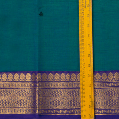 Teal And Blue Kanchi Cotton Saree For Festive Wear PV MM KC 858