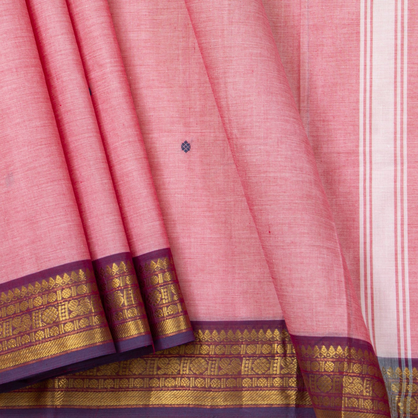 Pink Kanchi Cotton Saree For Office Wear PV MM KC 788