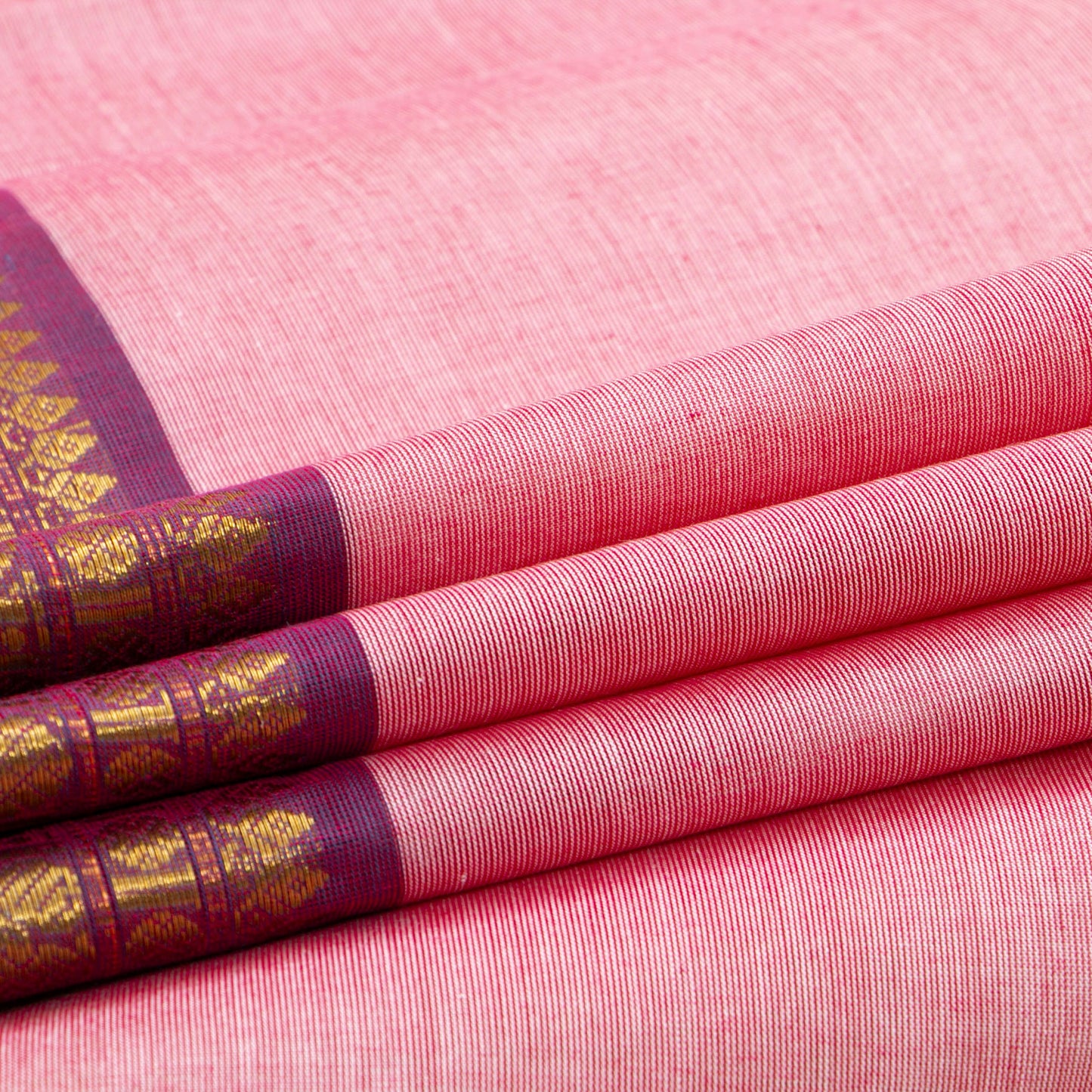 Pink Kanchi Cotton Saree For Office Wear PV MM KC 788