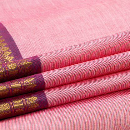 Pink Kanchi Cotton Saree For Office Wear PV MM KC 788