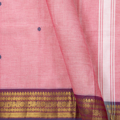 Pink Kanchi Cotton Saree For Office Wear PV MM KC 788