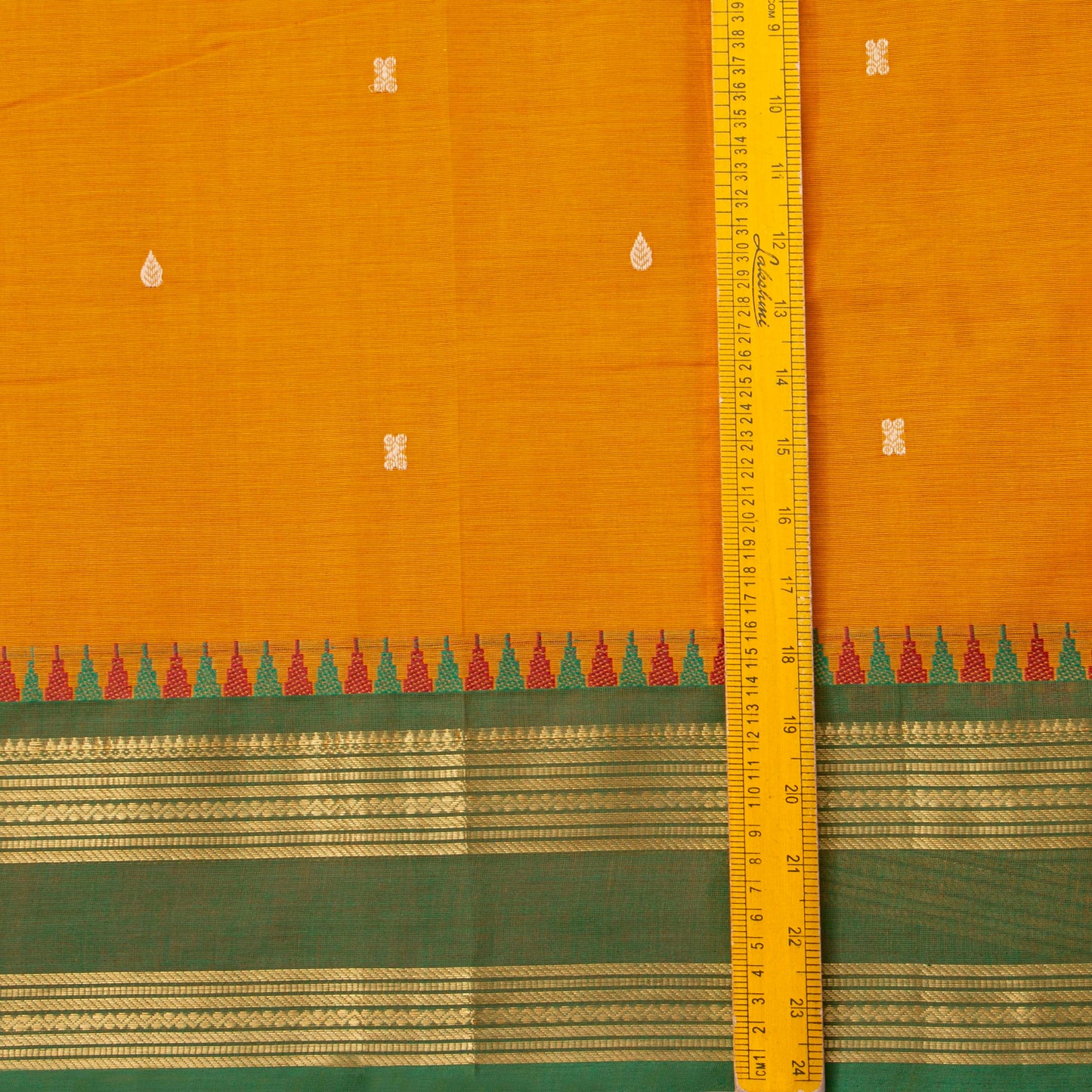 Yellow Kanchi Cotton Saree Ganga Jamuna Border For Festive Wear PV MM KC 789