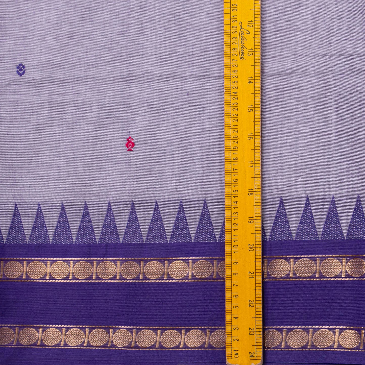 Lavender Kanchi Cotton Saree With Ganga jamuna Border For Office Wear PV MM KC 759