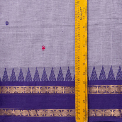 Lavender Kanchi Cotton Saree With Ganga jamuna Border For Office Wear PV MM KC 759