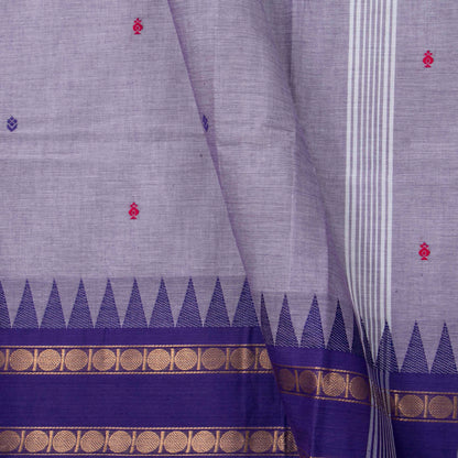 Lavender Kanchi Cotton Saree With Ganga jamuna Border For Office Wear PV MM KC 759