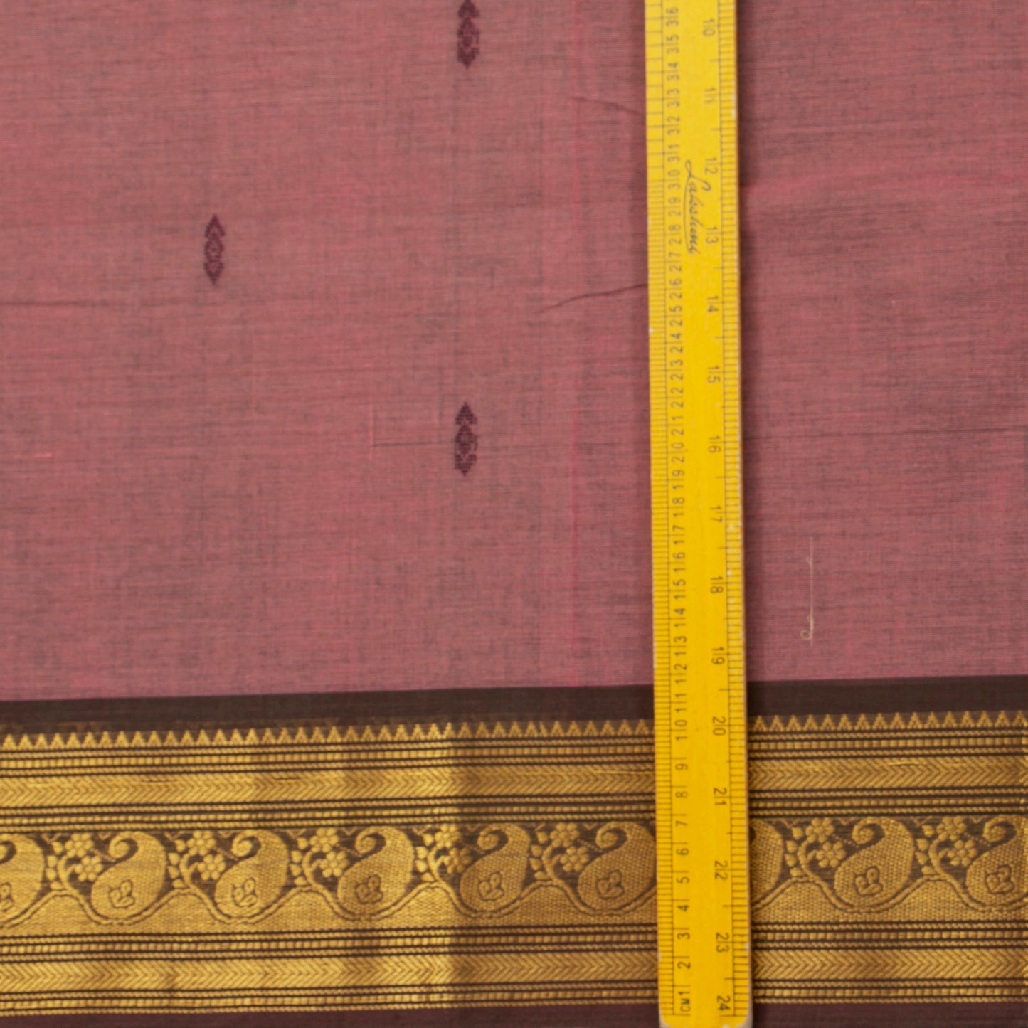 Gheva And Brown Kanchi Cotton Saree For Festive Wear PV MM KC 773