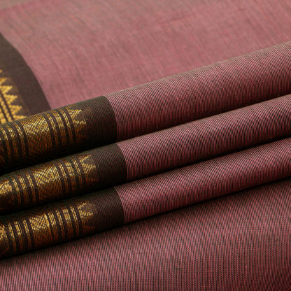 Gheva And Brown Kanchi Cotton Saree For Festive Wear PV MM KC 773