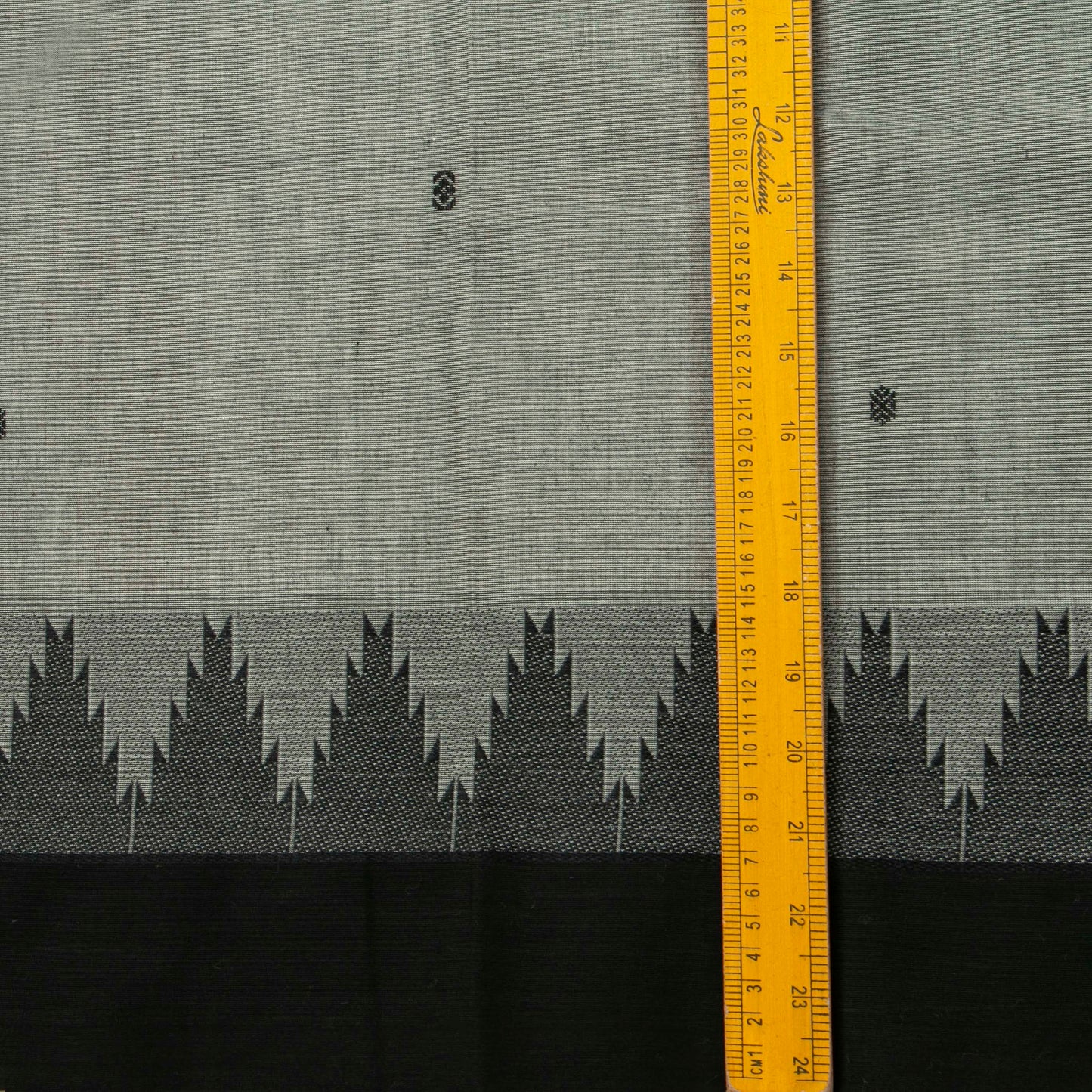 Grey And Black Kanchi Cotton Saree For Festive Wear PV MM KC 812