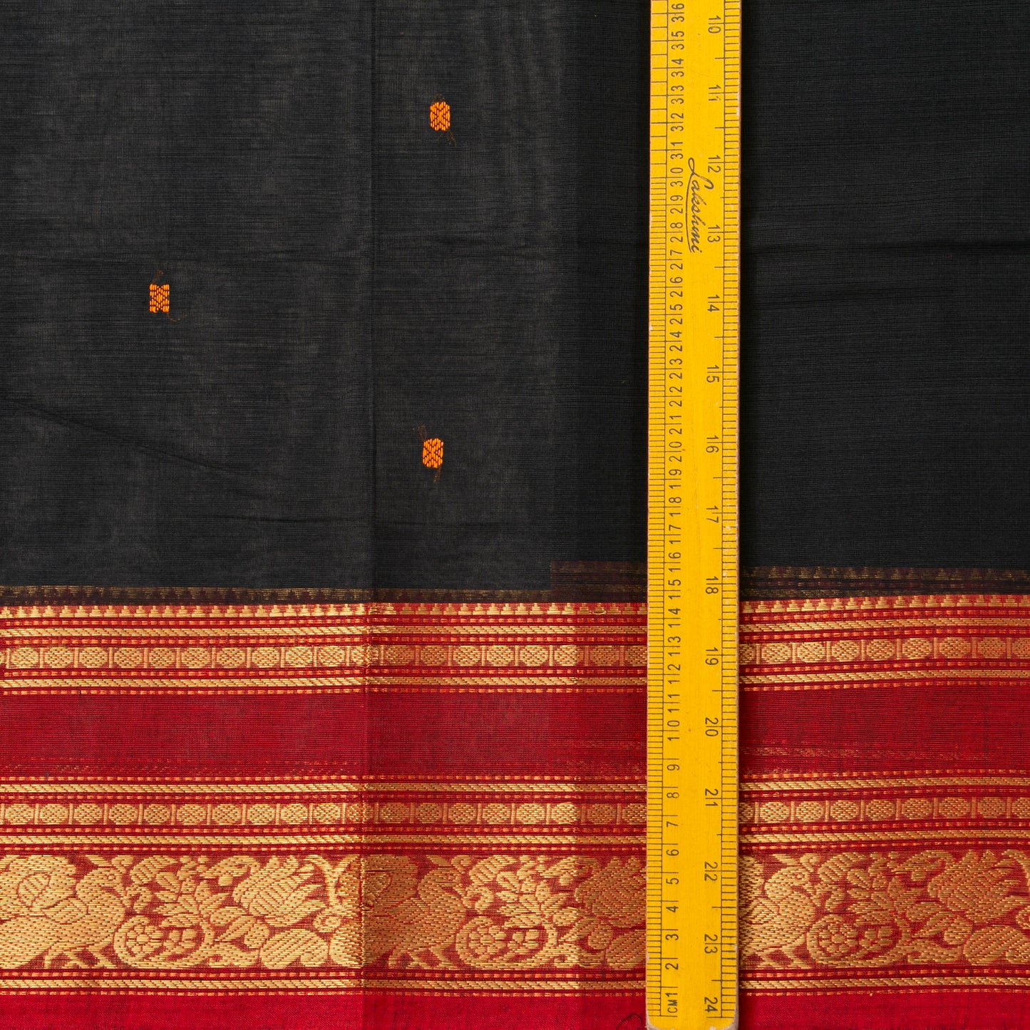 Black And Red Kanchi Cotton Saree For Festive Wear PV MM KC 908
