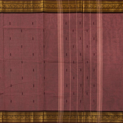 Gheva And Brown Kanchi Cotton Saree For Festive Wear PV MM KC 773
