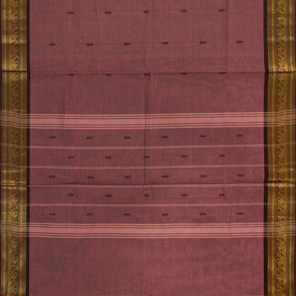 Gheva And Brown Kanchi Cotton Saree For Festive Wear PV MM KC 773