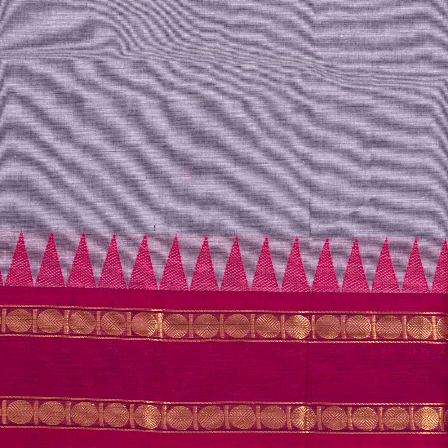 Lavender Kanchi Cotton Saree With Ganga jamuna Border For Office Wear PV MM KC 759