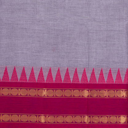 Lavender Kanchi Cotton Saree With Ganga jamuna Border For Office Wear PV MM KC 759